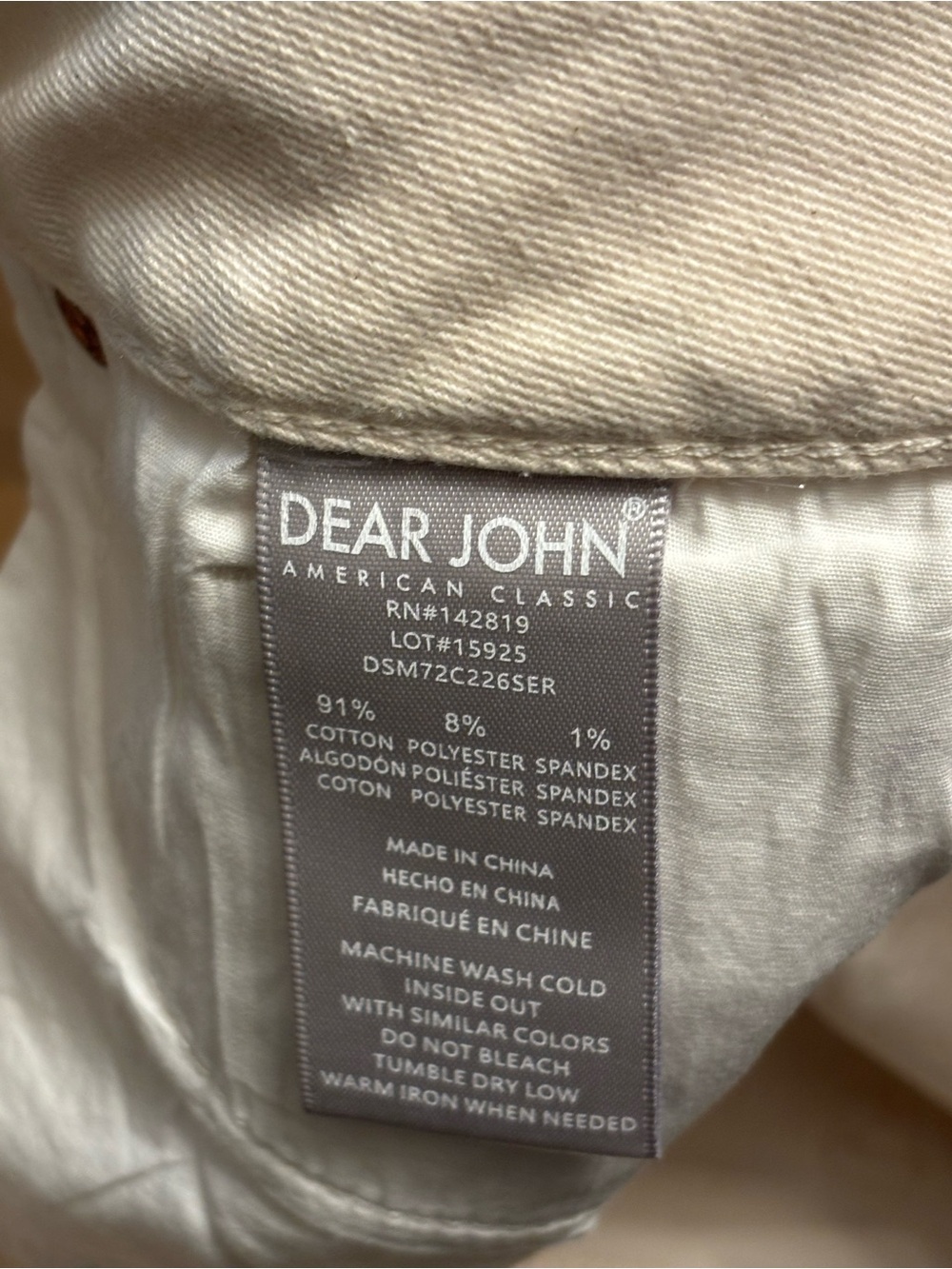 Dear John High Rise Cream Shorts with Color Side Stripes Size 31 Womens - Picture 8 of 10